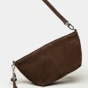 Bandolera The Flapper en cuero gamuza Marron