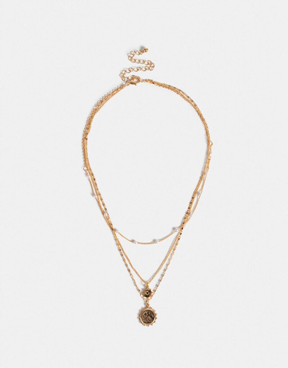 Collar Con Dije Del Eclipe Lunar ''trust Your Star'' - Dorado 