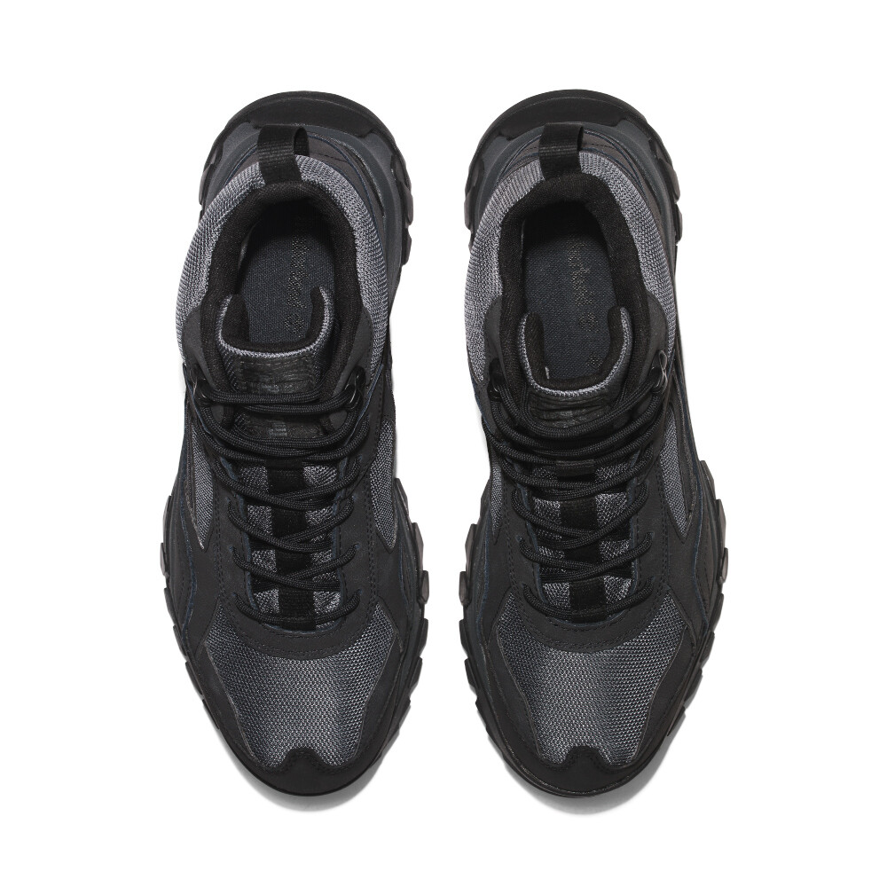 Botas Mid Lace Up Waterproof Hiking Hombre Jet Black