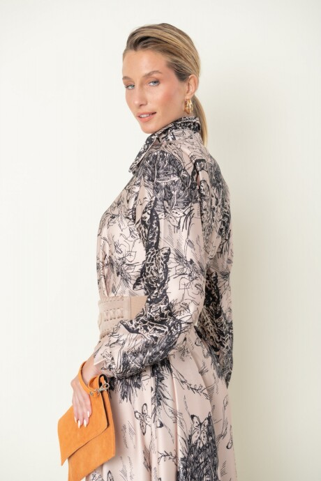 VESTIDO LEOPARDO Natural