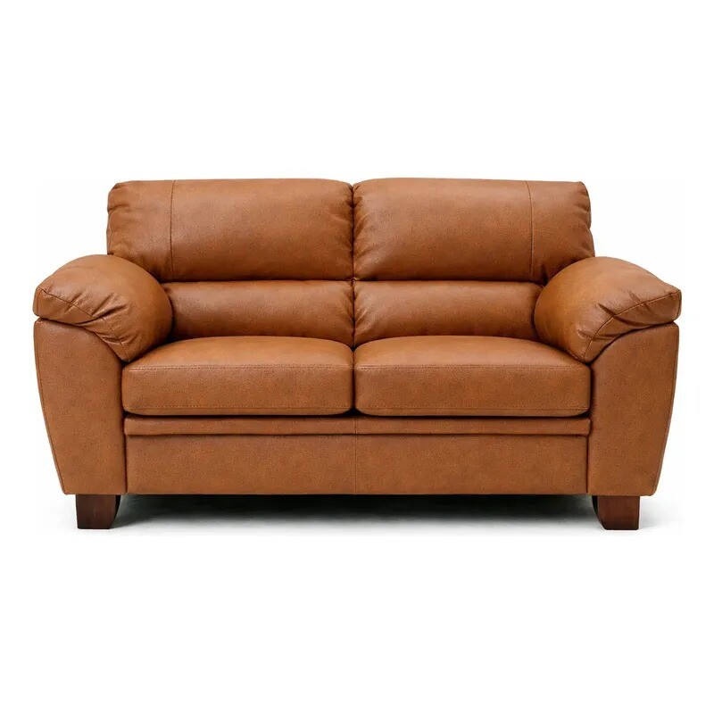 SOFA 2 CUERPOS MODELO ALIAS - 100 % CUERO - COLOR MARRON CLARO SOFA 2 CUERPOS MODELO ALIAS - 100 % CUERO - COLOR MARRON CLARO