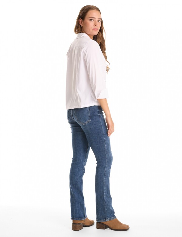 Camisa Bolsillos Tachas BLANCO