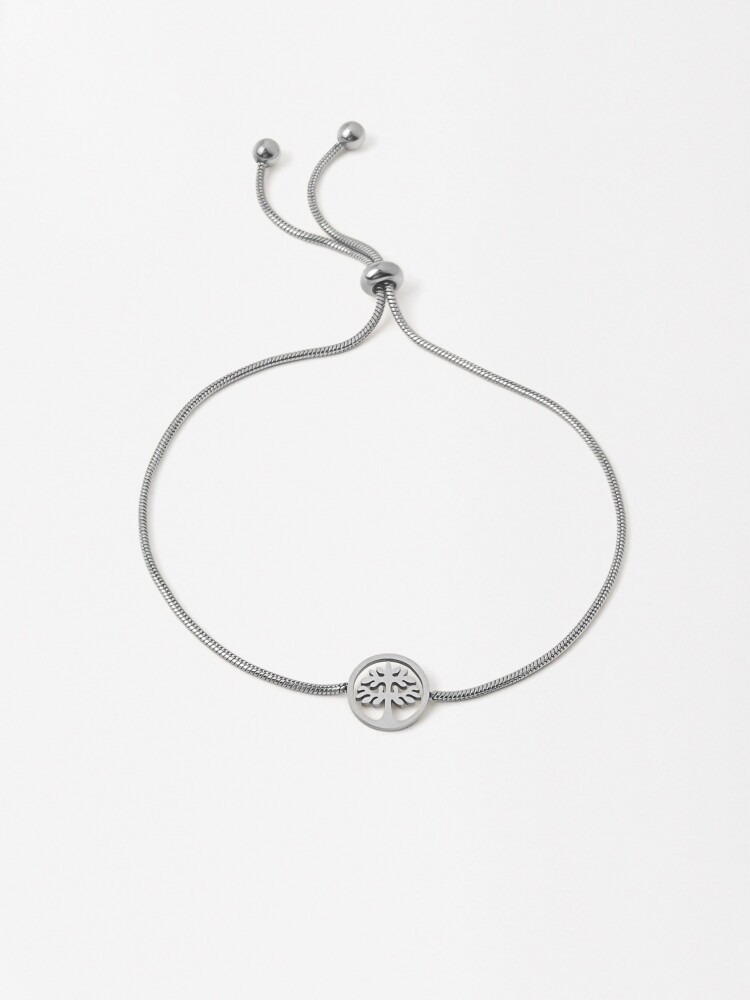 Pulsera Ajustable Árbol - Acero Inoxidable plateado