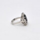 Anillo Antiguo Oro 18K, Brillantes Y Zafiro Anillo Antiguo Oro 18K, Brillantes Y Zafiro