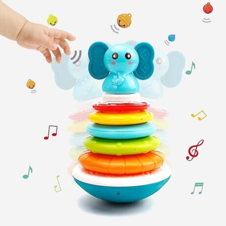 Juego Didáctico Musical de Encastre y Balanceo Bebé Huanger Celeste