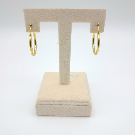 Par de aros de plata 925 con baño de oro amarillo. Par de aros de plata 925 con baño de oro amarillo.