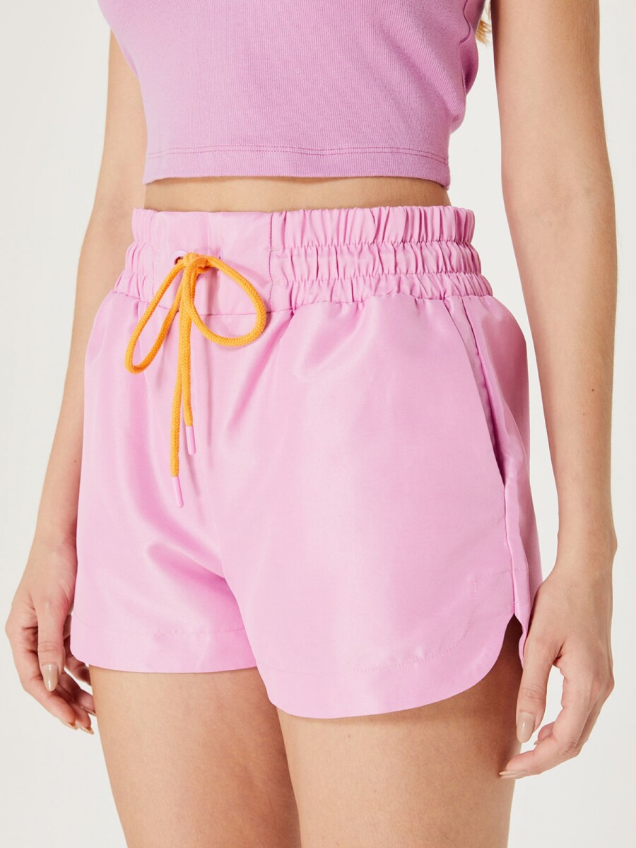 SHORT CON ELÁSTICO - ROSA 