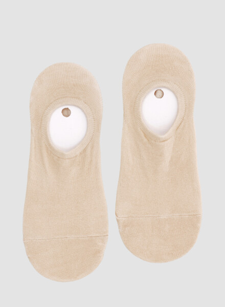 Medias invisbles cerradas de algodón Beige