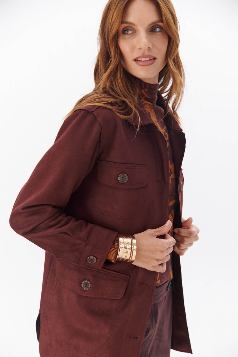 CHAQUETA FOUR SUEDE BURDEOS