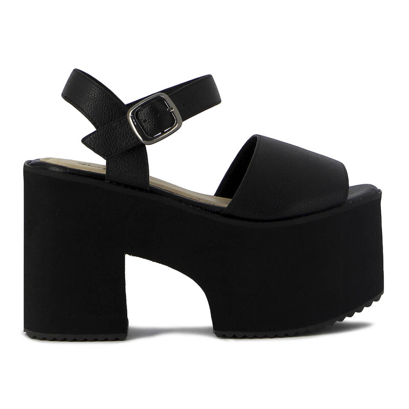 Sandalias Mujer Darkness Plataforma Negro