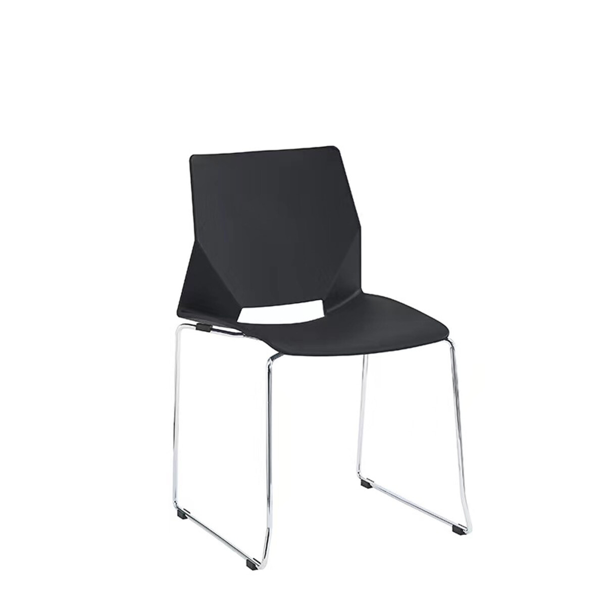 SILLA DE VISITA - ACERO-Y-PLASTICO NEGRO DASH 