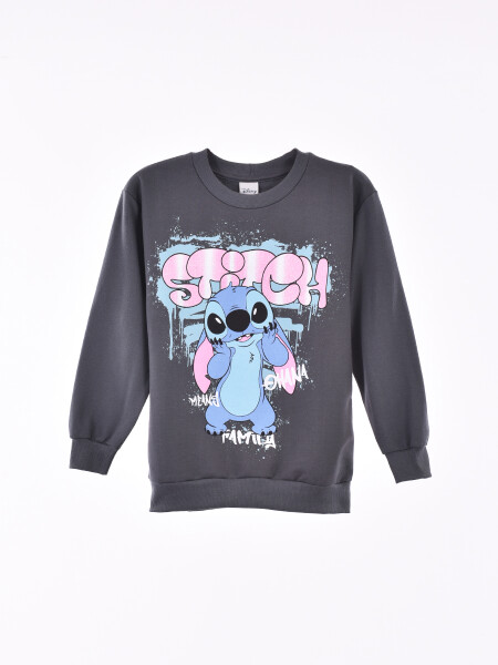 BUZO STITCH GRAFFITI GRIS