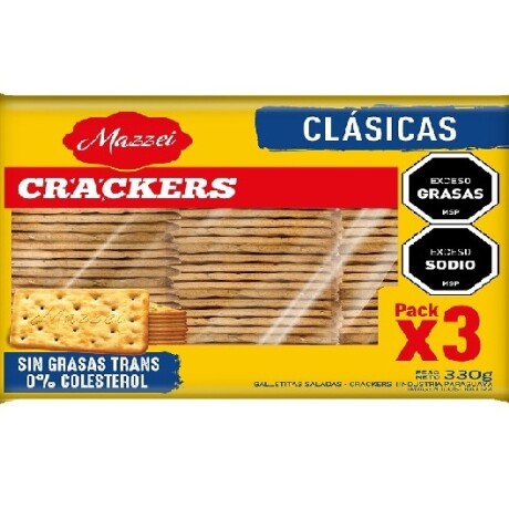 GALLETA MAZZEI CRACKER PACK X3U 330G CLASICA GALLETA MAZZEI CRACKER PACK X3U 330G CLASICA