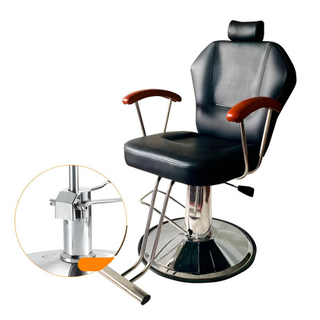 Silla Barber Peluquería Giratoria Hidráulica Cómoda Negro