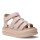 Sandalia de Mujer Miss Carol PEARL con plataforma y materiales combinados Beige