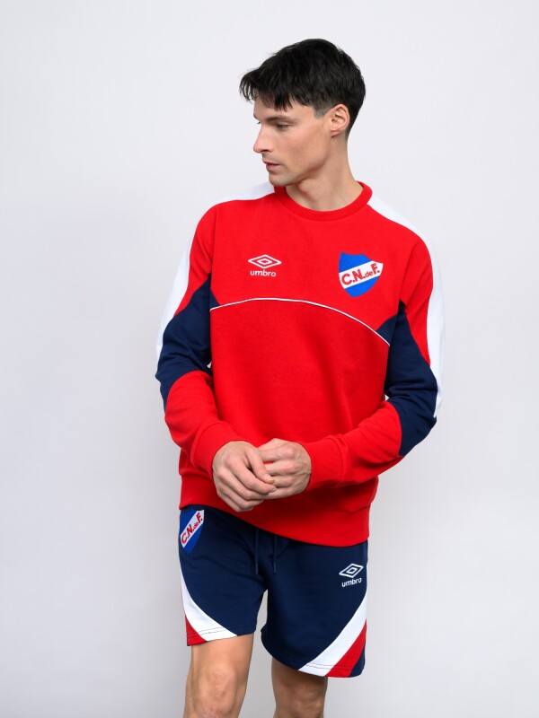 BUZO CREW Nacional Hombre Rojo, Azul Marino, Blanco