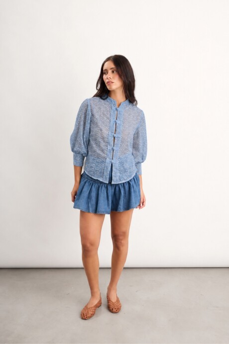 Camisa Azalea Celeste