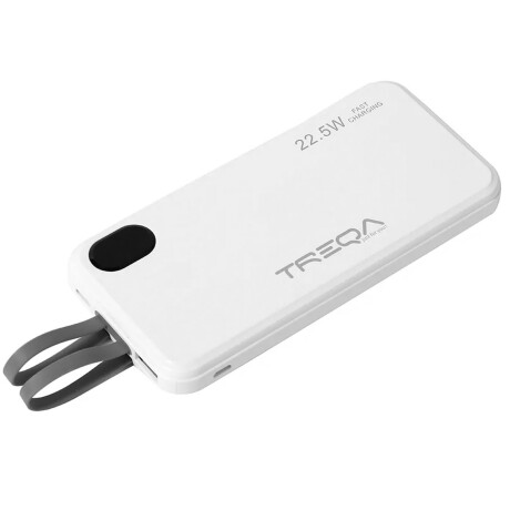 Power Bank Treqa TR-963 10000mAh 22.5W USB-C y Lightning Blanco
