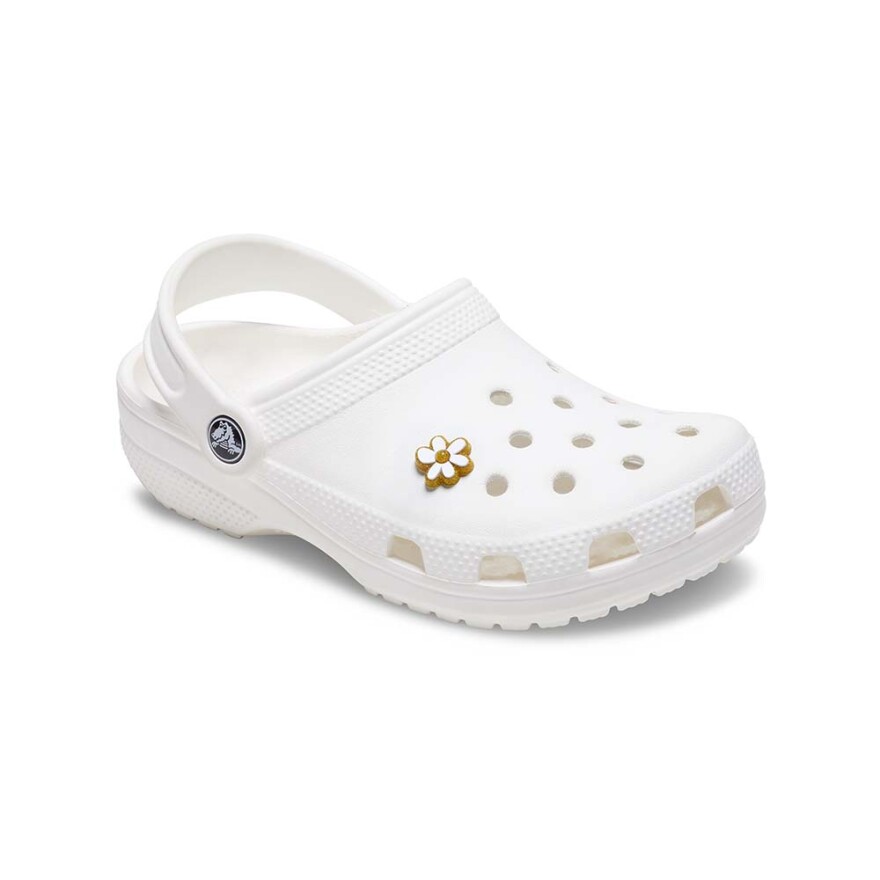 Jibbitz Gold and White Floral Multicolor
