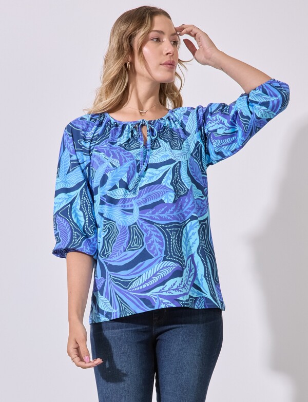 Blusa Printed AZUL/MULTI