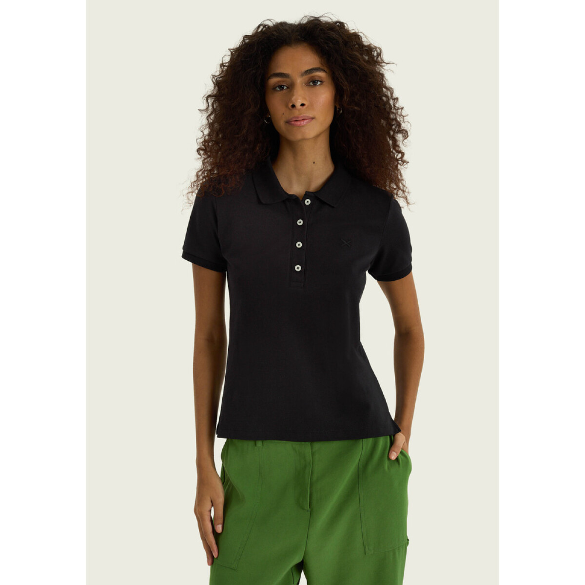 CAMISA POLO MM FEM - PRETO ESCURO 