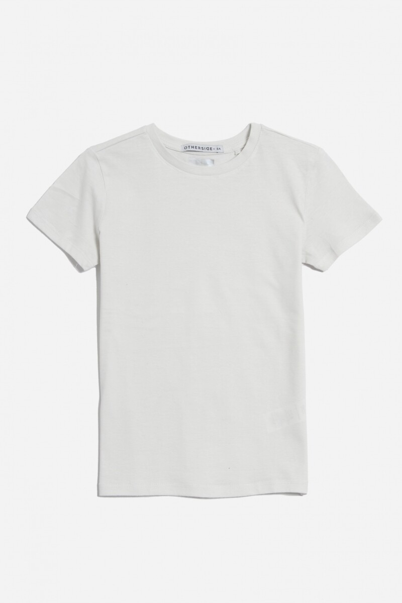 T-shirt manga corta lisa - Crudo 