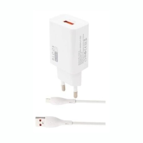Cargador De Pared BLOOX L3 Con Cable USB A Lightning Cargador De Pared BLOOX L3 Con Cable USB A Lightning