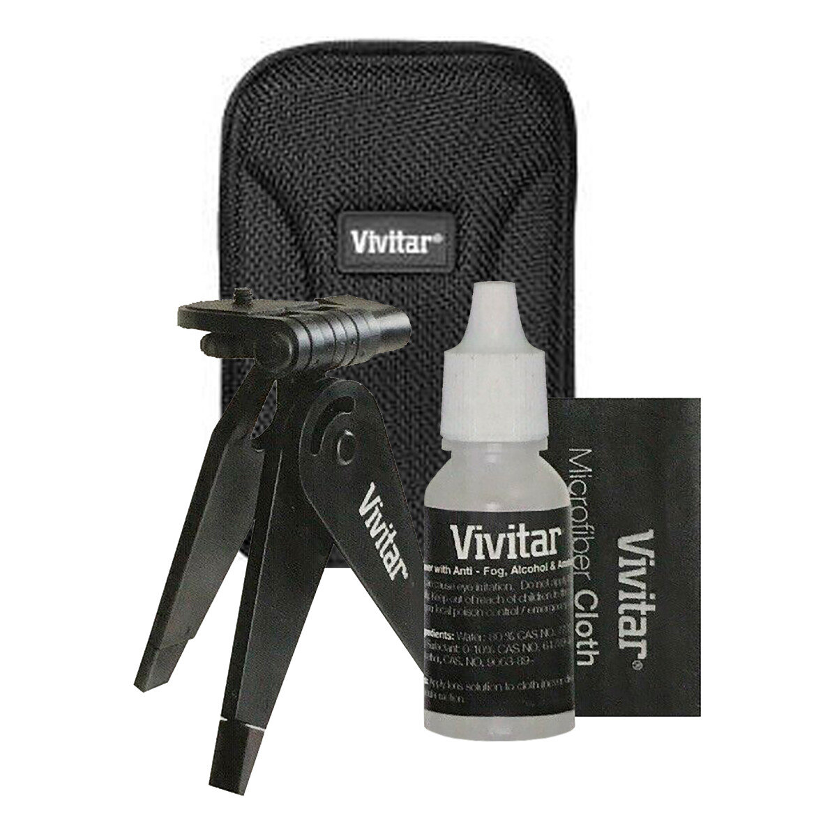 Vivitar - Fotografía Accesorios - VIVSK501 - Filmadoras Starter Kit, Estuche, Trípode, Paño y Liquid - 001 