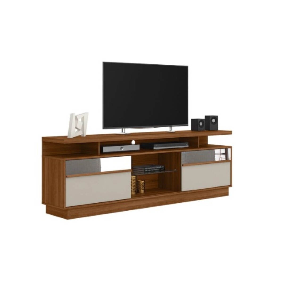 Rack para TV hasta 75″ RECIFE Color Jatobá Off White 