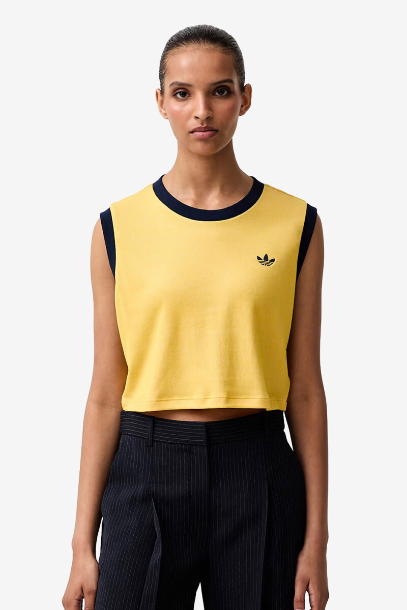 CAMISETA SIN MANGAS HEATHER Amarillo