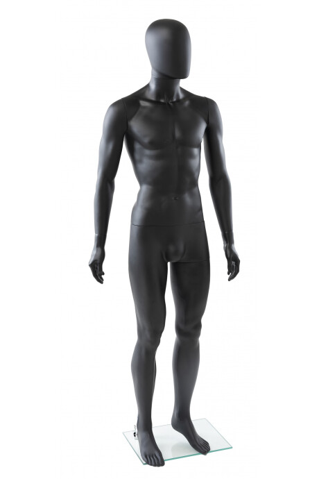 Maniquí Masculino Con Base De Cristal - Negro Maniquí Masculino Con Base De Cristal - Negro