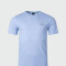 Hugo Boss -Remera básica de algodón, regular fit, TEE CURVED Celeste