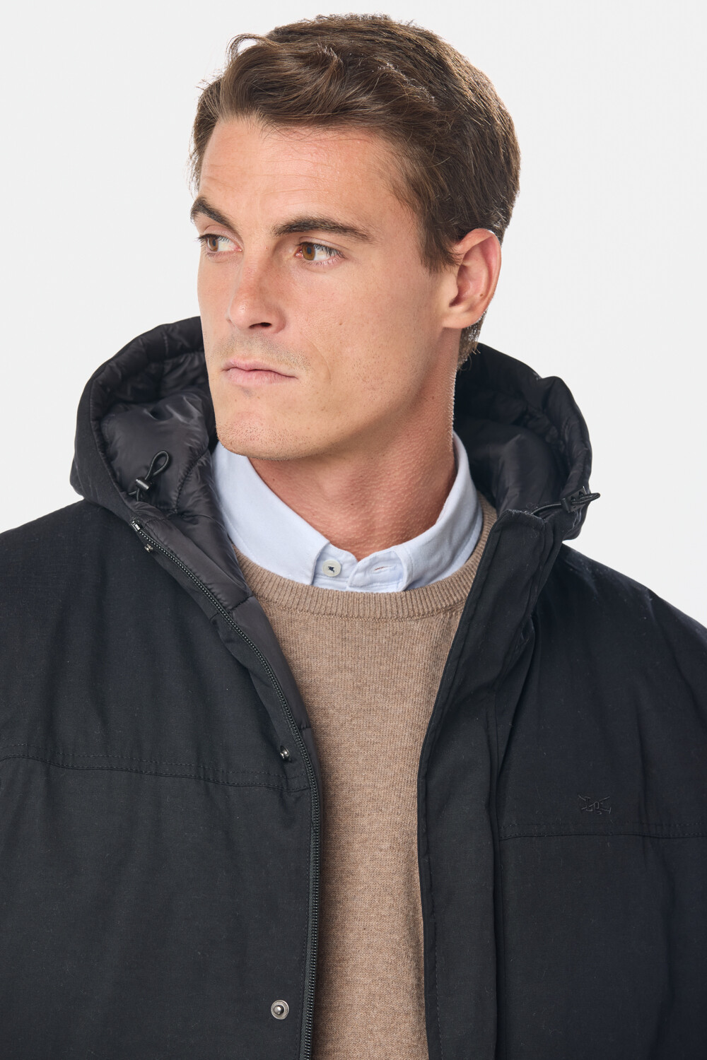 CAMPERA REVERSIBLE CAPITONEADA Negro