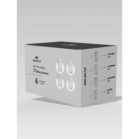 Set X6 Vasos 198045 336Ml Diamante Universo Binario TRANSPARENTE