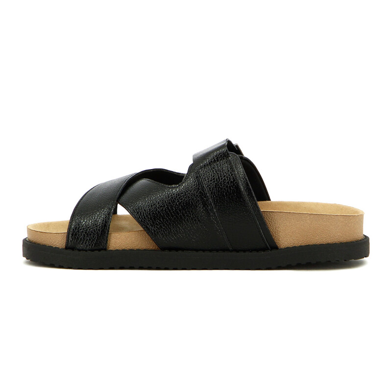Ramarim Sand.dama Tiras Cruzadas C/hebilla S/baja Negro