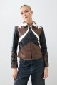 Chaqueta western eco cuero negro
