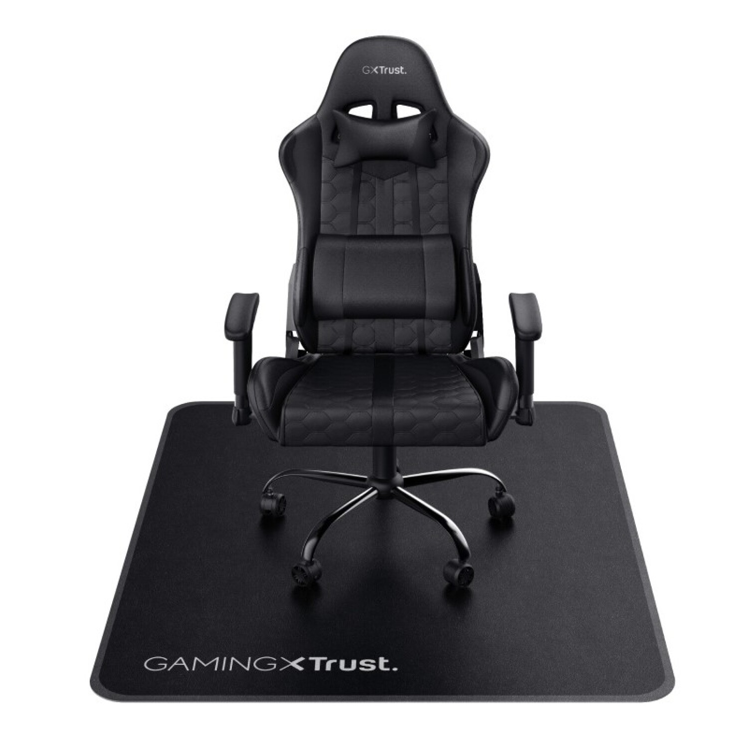 Game Zone - Tapete para silla, para suelo duro, alfombra de pelo mediano,  42 x 46 pulgadas, color negro (121563)