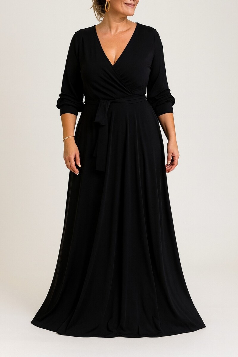 Vestido con lazo Negro