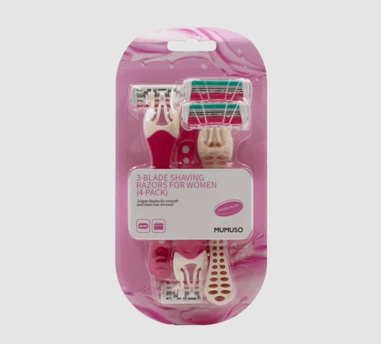 NAVAJAS DE AFEITAR DE 3 HOJAS PARA MUJER (PACK DE 4) 