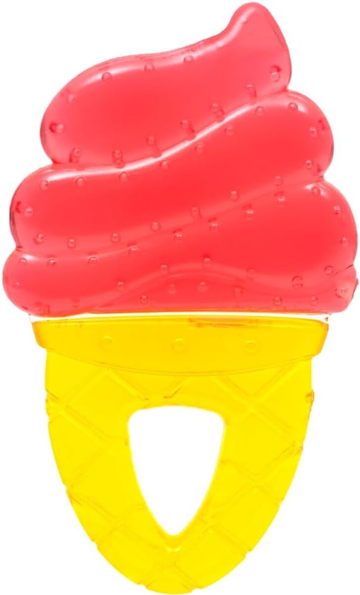 Mordillo silicona con agua Heladito - rosado 