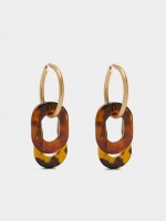 Aros Colgantes De Efecto Carey marron