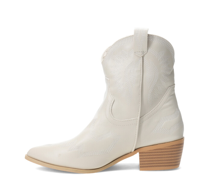 Bota PISCIS estilo tejana baja White