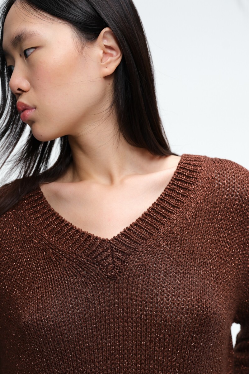 SWEATER V Marron