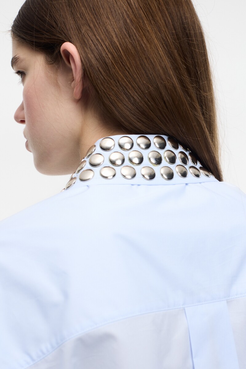 CAMISA TACHAS Celeste