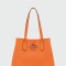 Longchamp -Cartera de cuero flexible, Roseau Essential Naranja