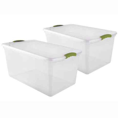 Set x2 Caja organizadora 61 lts Wenbox TRANSPARENTE