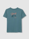 Camiseta Print Tiburon Azul Claro
