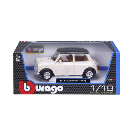 Bburago Escala 1:18 Auto de Colección - Mini Cooper 1969 Mini Cooper 1969