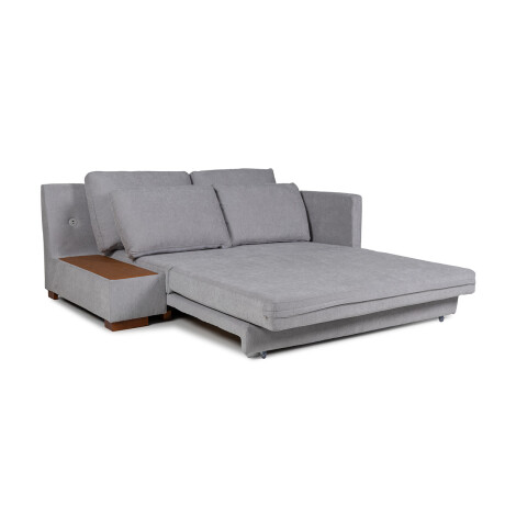 Sofá Cama Niki - Con mesa - Tela Microfibra 10286 (Gris)