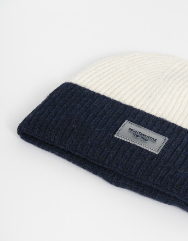 Gorro Romántico Gorro Tejido Bicolor - Combinacion Bicolor